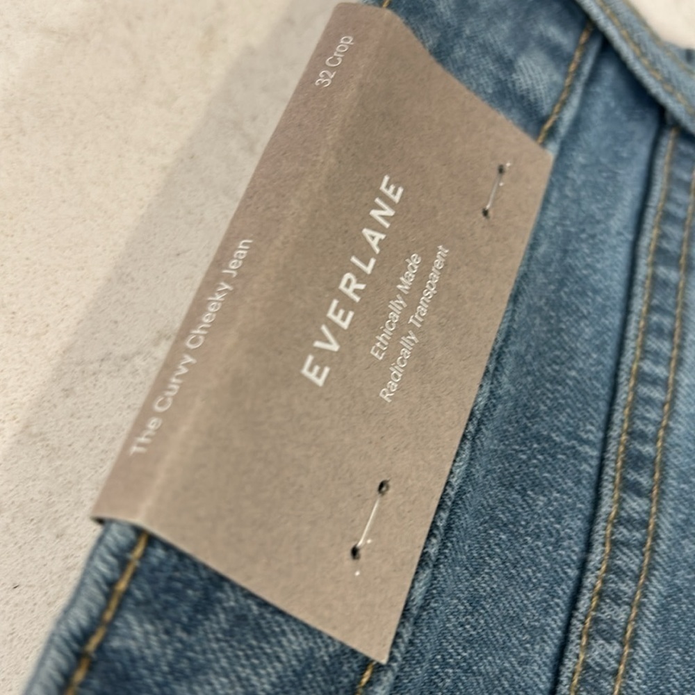 Everlane The Curvy‎ Cheeky Straight Leg Jean 32 Crop NWT - Picture 8 of 17